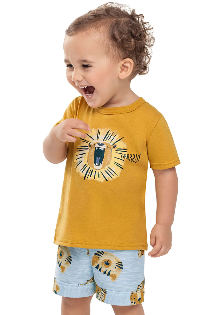 [201355] Conjunto Mini Masculino Elian 201355 (Ouro Antigo)