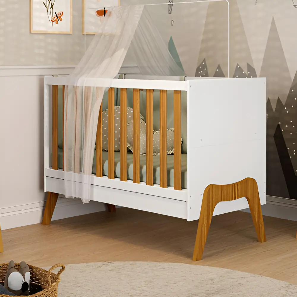 [3254.87] Berco Guti Retro Branco Brilho/amendoa Peroba - 3254.87