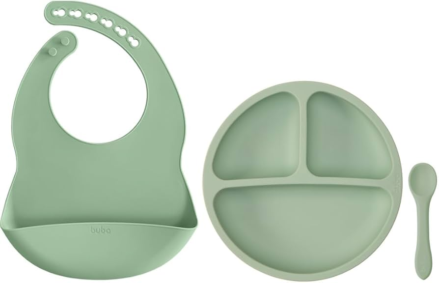 [19570] Kit Refeicao em Silicone Verde 19570 Buba