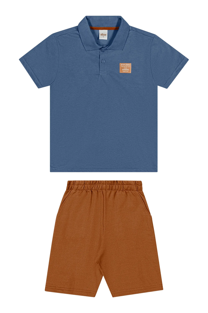 [241440] Conjunto Juvenil Masculino Elian 241440 (Azul Marina)