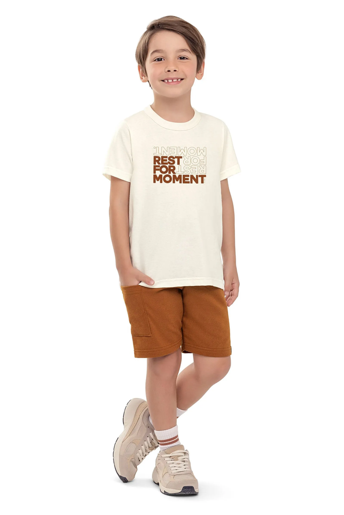 [241436] Conjunto Juvenil Masculino Elian 241436 (Off White, 10)
