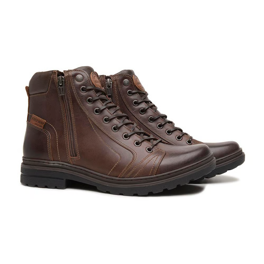 [ABSOLUTX-7105] Coturno 3-z Absolutx Bota Couro - Sol Bor Marca Freeway Crazy Horse Chocolate absolutx-7105 Freeway (38)