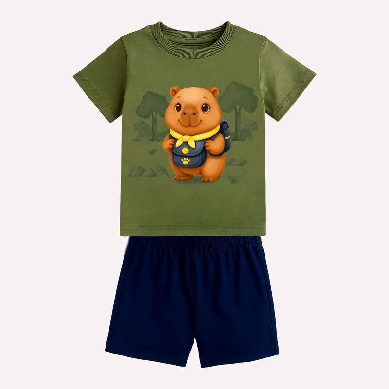 [1001731] Conjunto Mini Masculino Kyly 1001731 (Verde, 2)