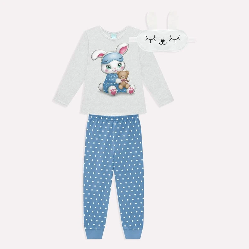[1001641] Pijama Infantil Feminino Kyly 1001641 (Rosa, 4)
