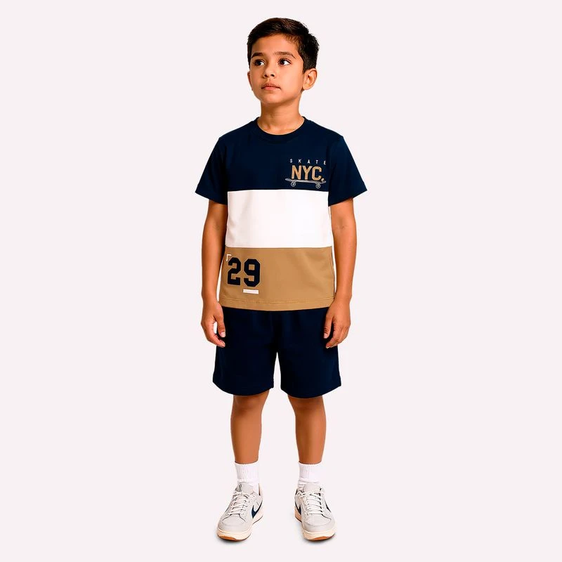 [1001753] Conjunto Infantil Masculino Kyly 1001753 (Azul Marinho)